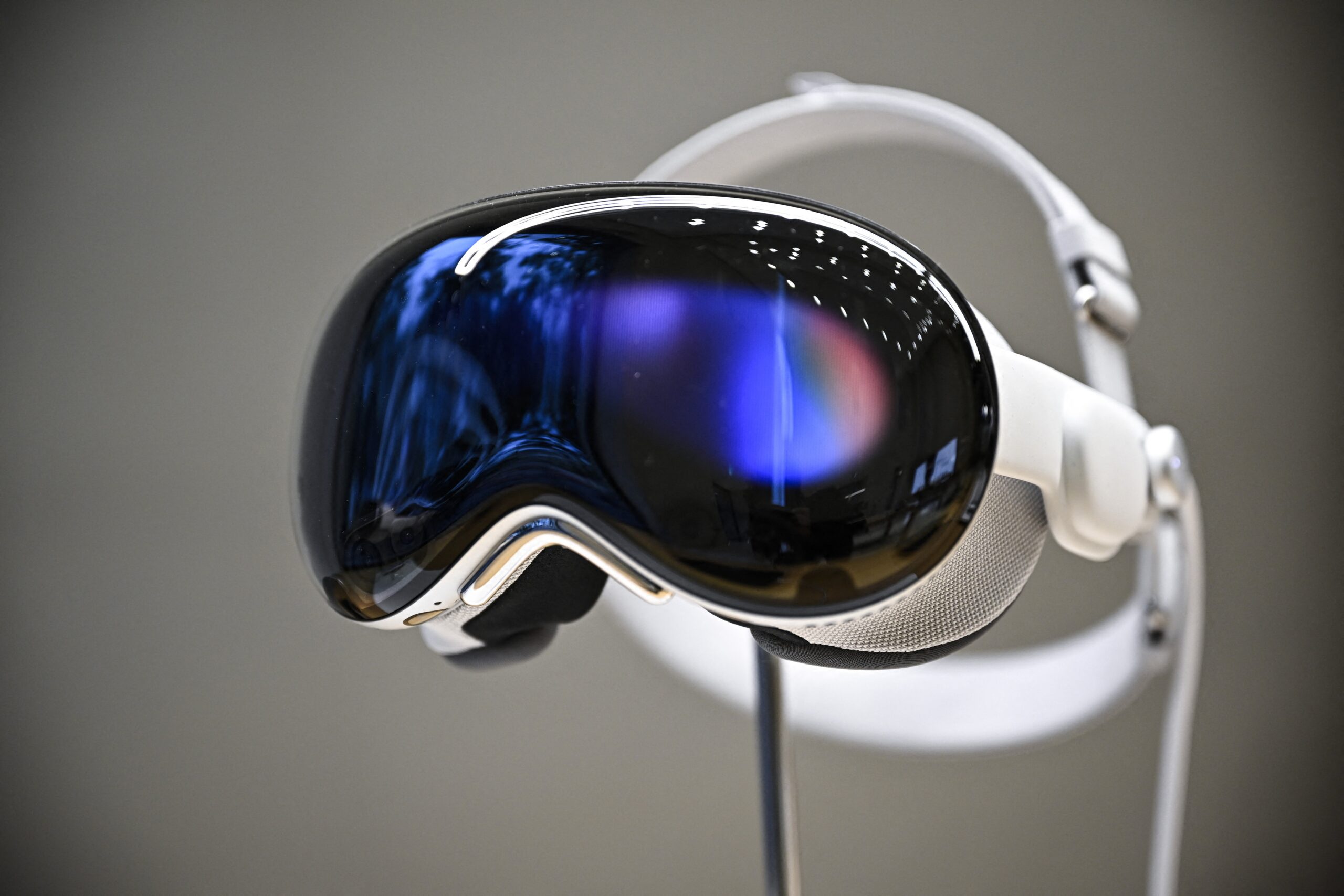 apple vision pro headset on display