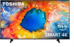 toshiba 50-inch c350 series led 4k tv against a white background