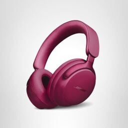 A pair of Bose QuietComfort Ultra headphones in Deep Plum