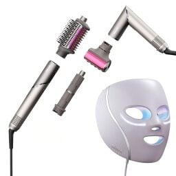 Shark CryoGlow face mask and Shark FlexFusion hair styler with attachments
