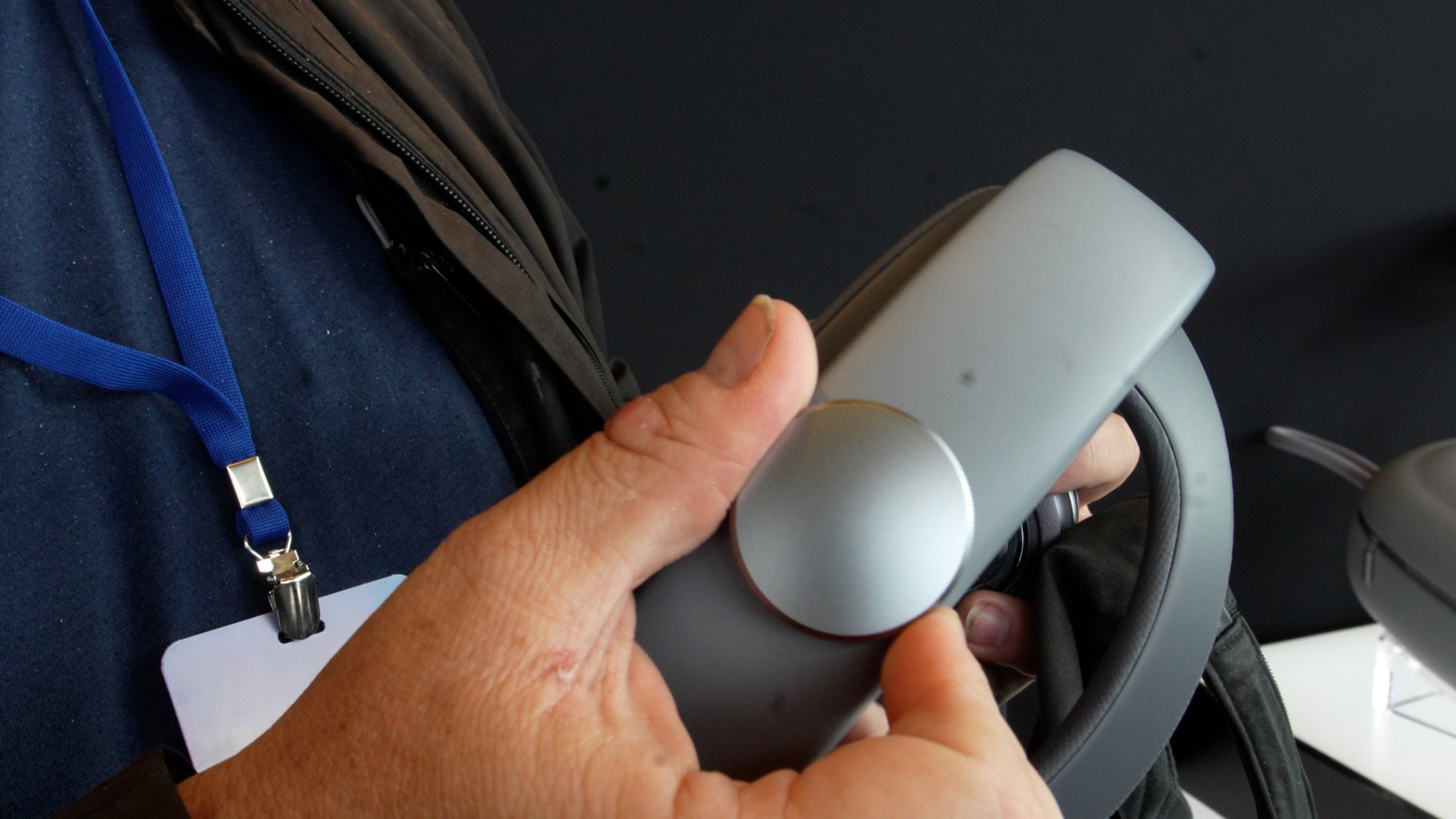 close-up view of controls on galaxy xr headset