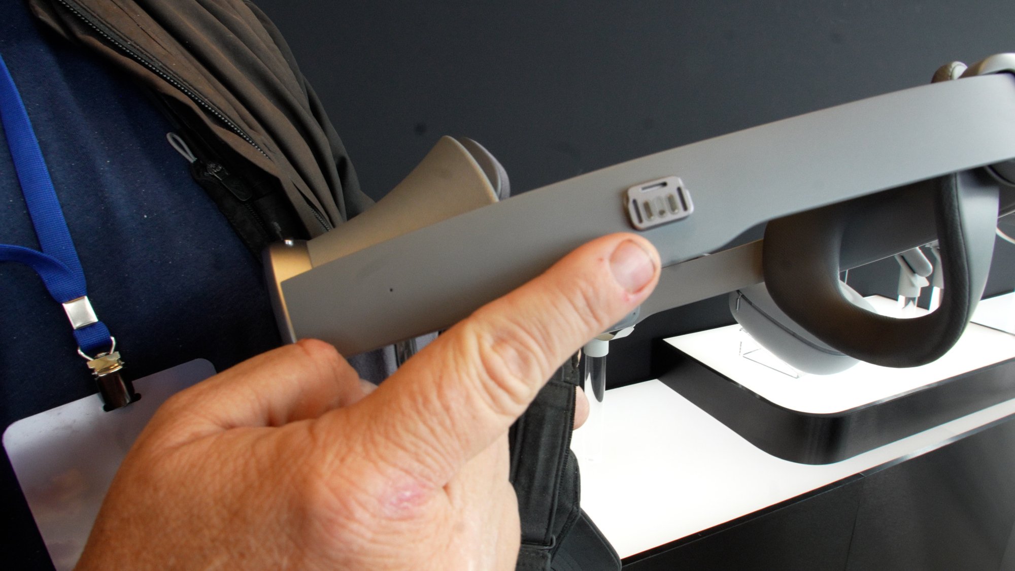 close-up view of controls on galaxy xr headset