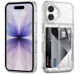 ACANDYA iPhone 17 Clear Protective Wallet Phone Case