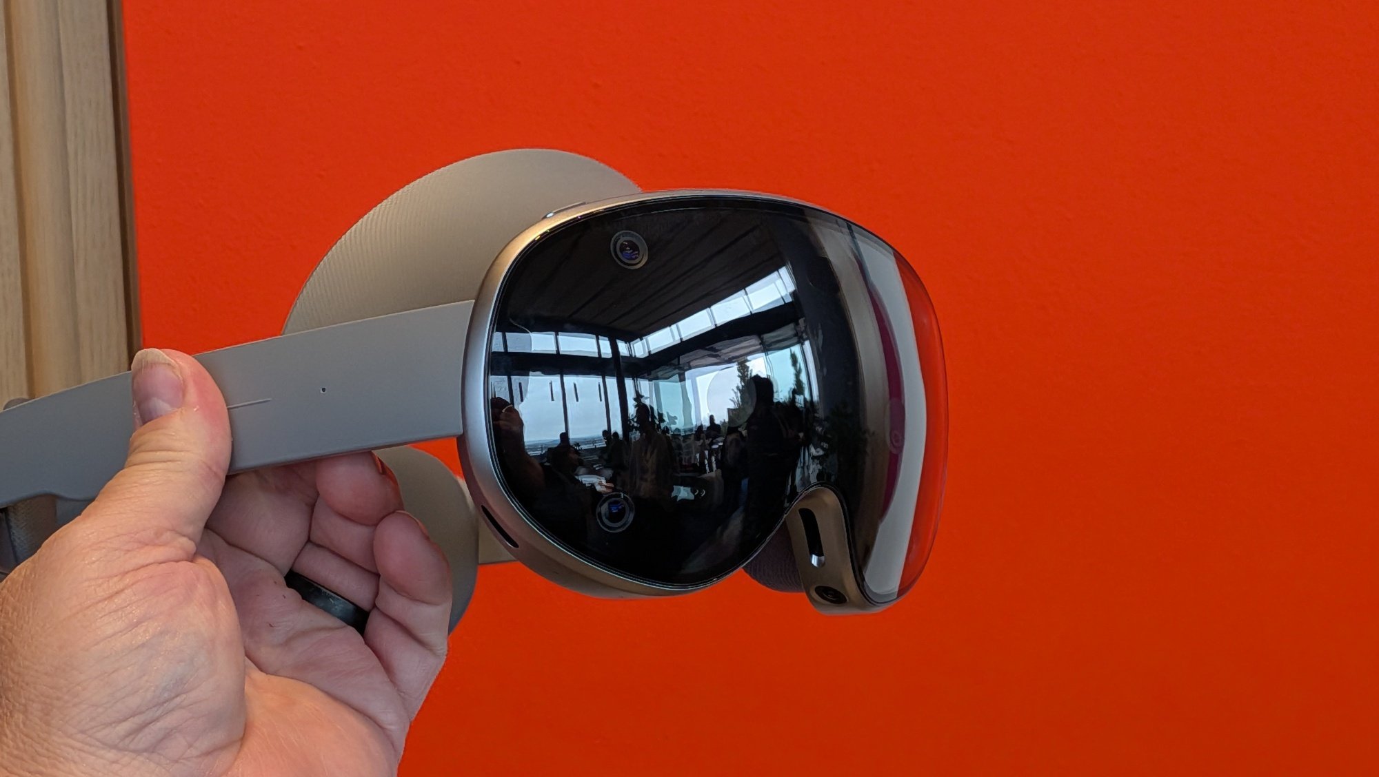 galaxy xr headset held in hand
