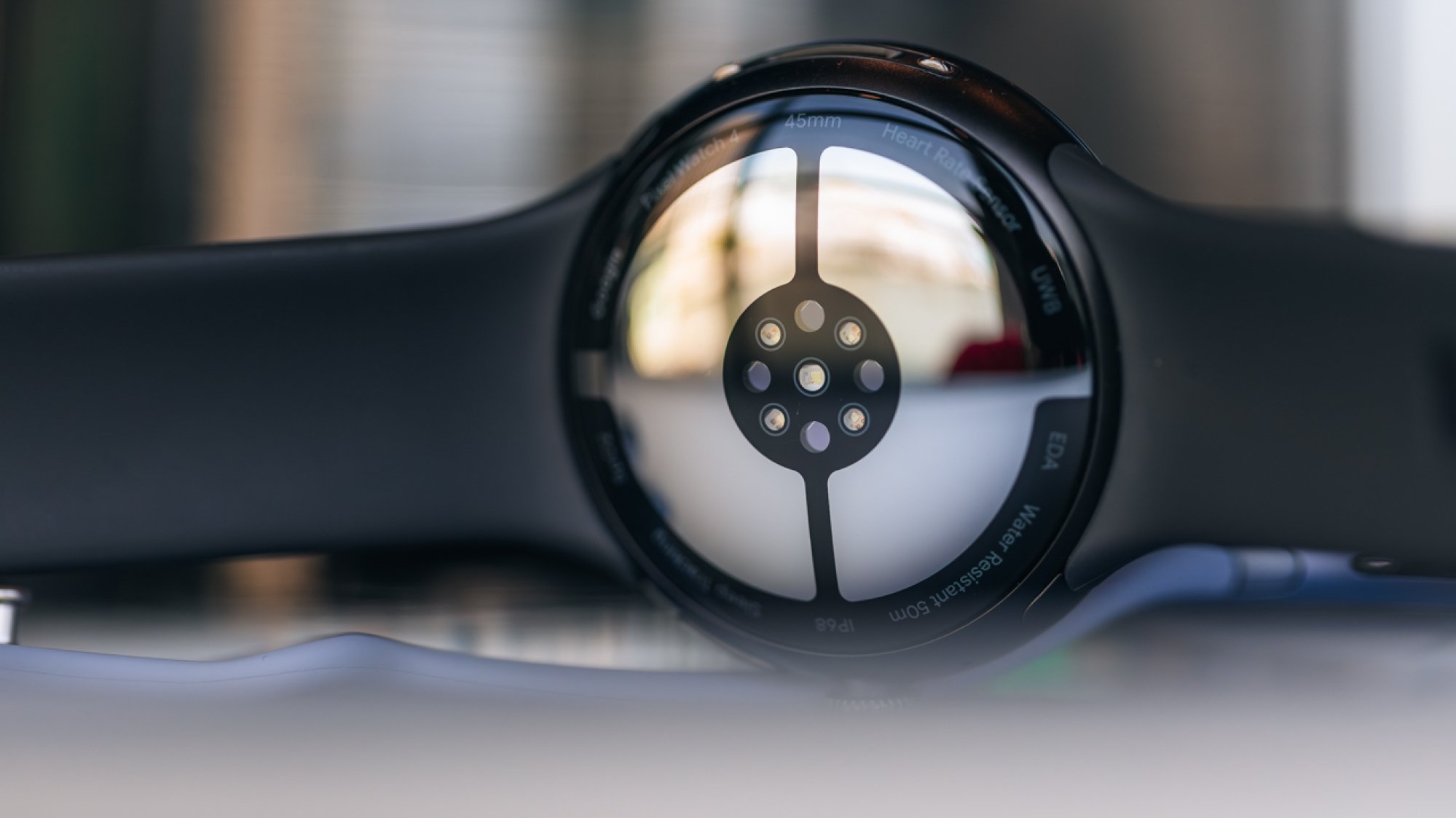 the tracking sensors on the bottom of pixel watch 4