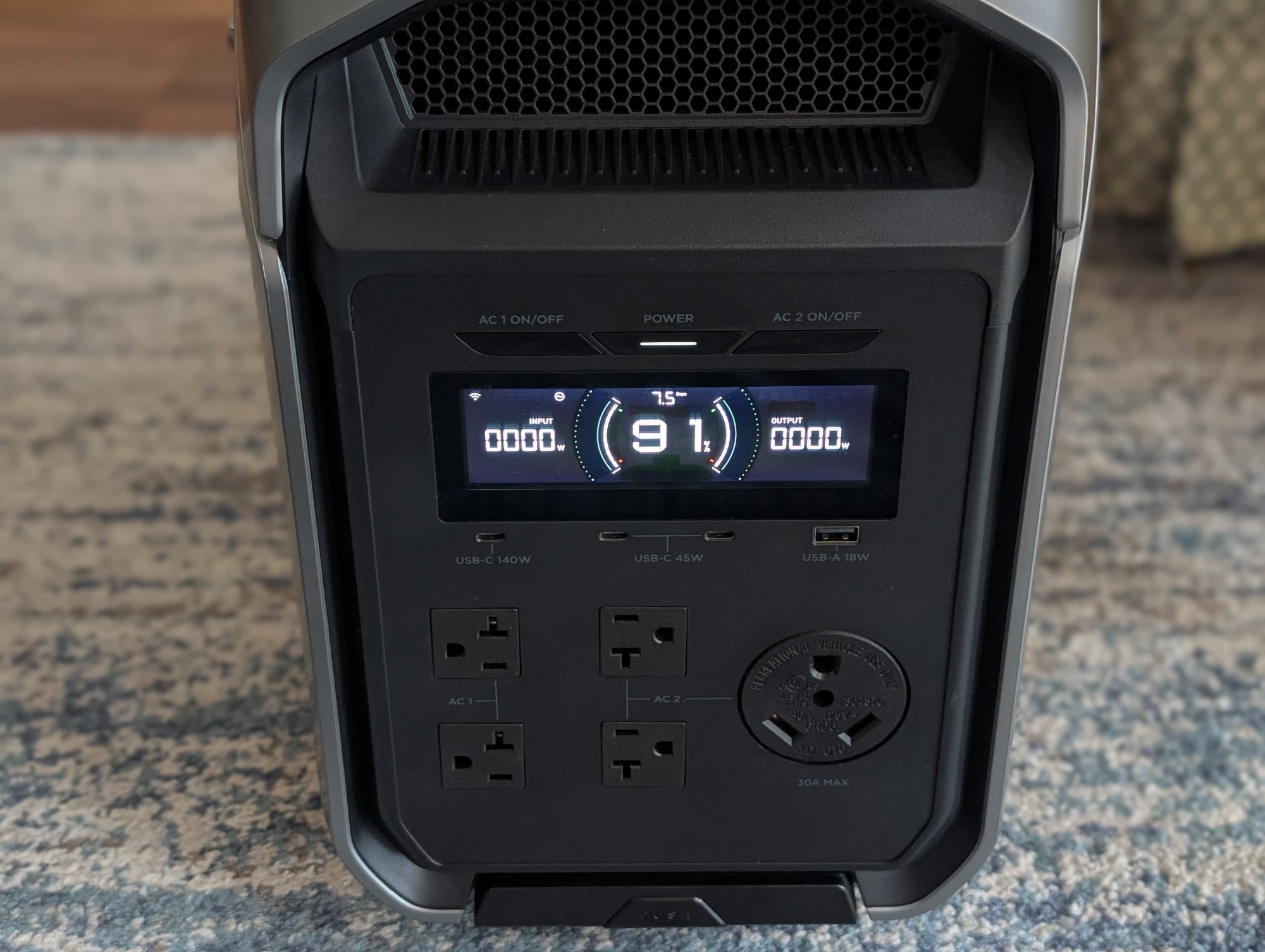 the front of the ecoflow delta 3 ultra plus
