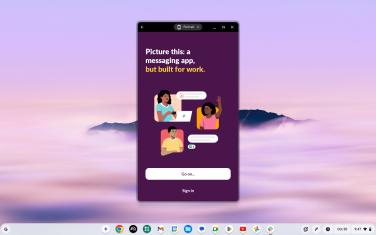 a screenshot of the slack app on a chromebook plus