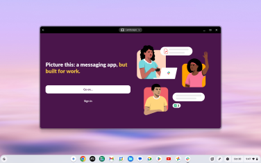 a screenshot of the slack app on a chromebook plus