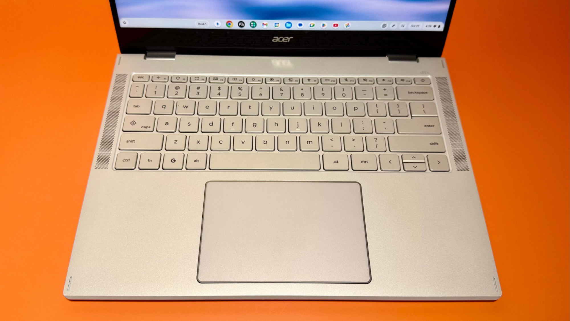 the keyboard of the acer chromebook plus spin 514