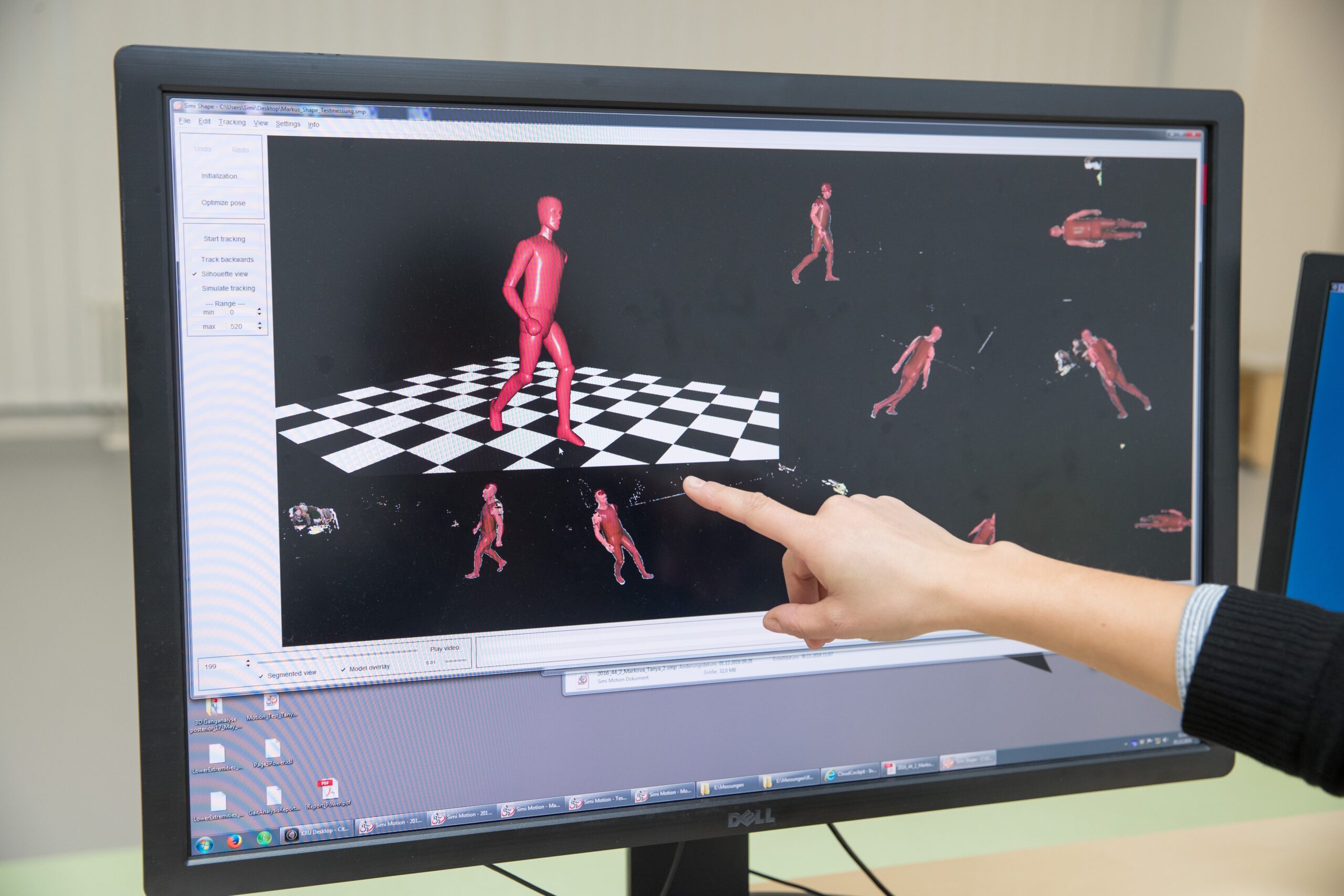 a sports scientist conducts gait analysis at a laboratory in germany