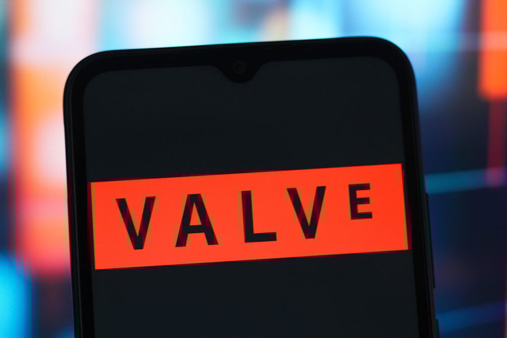 Valve logo on smartphone screen