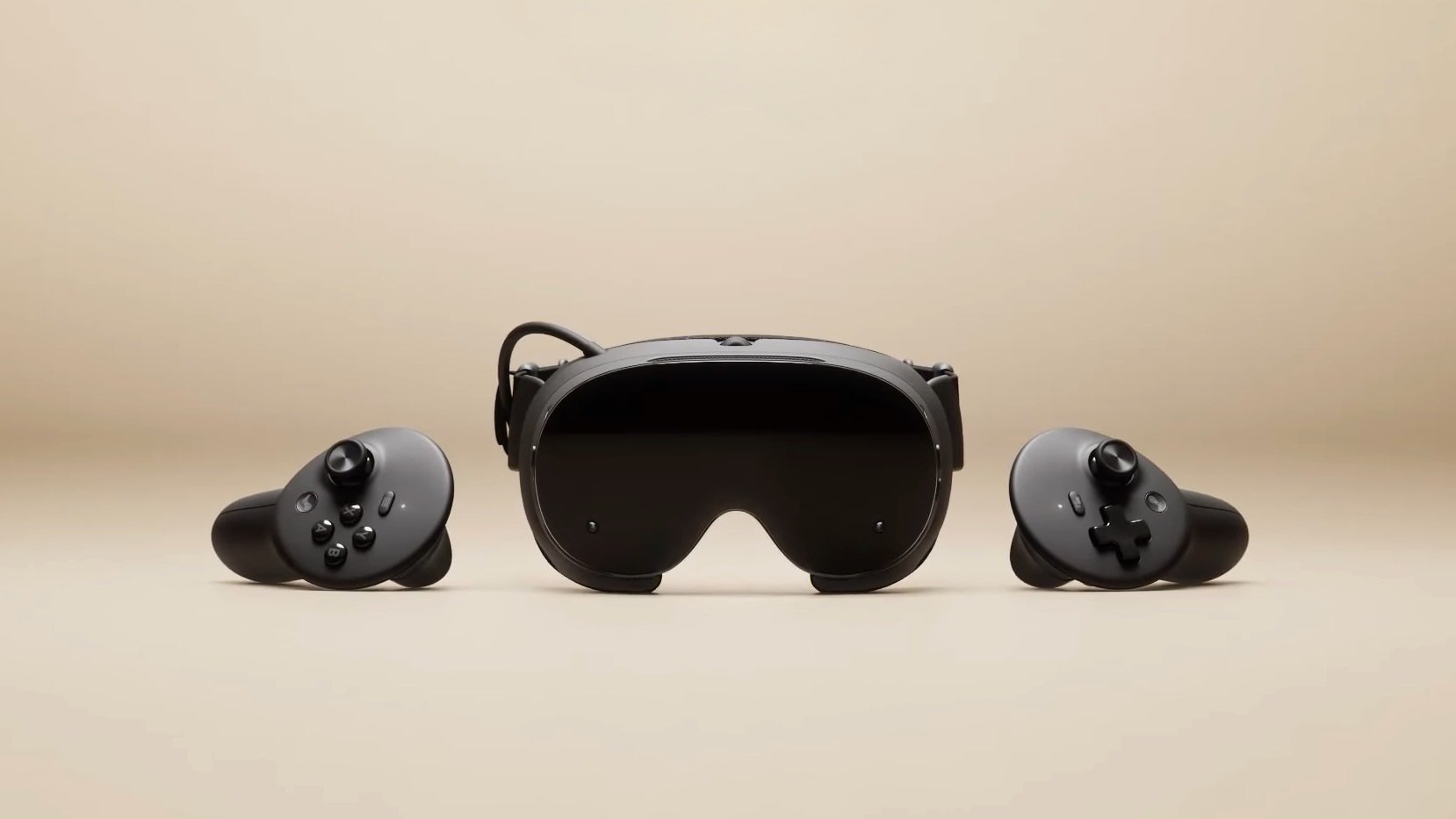 steam frame vr headset with controllers