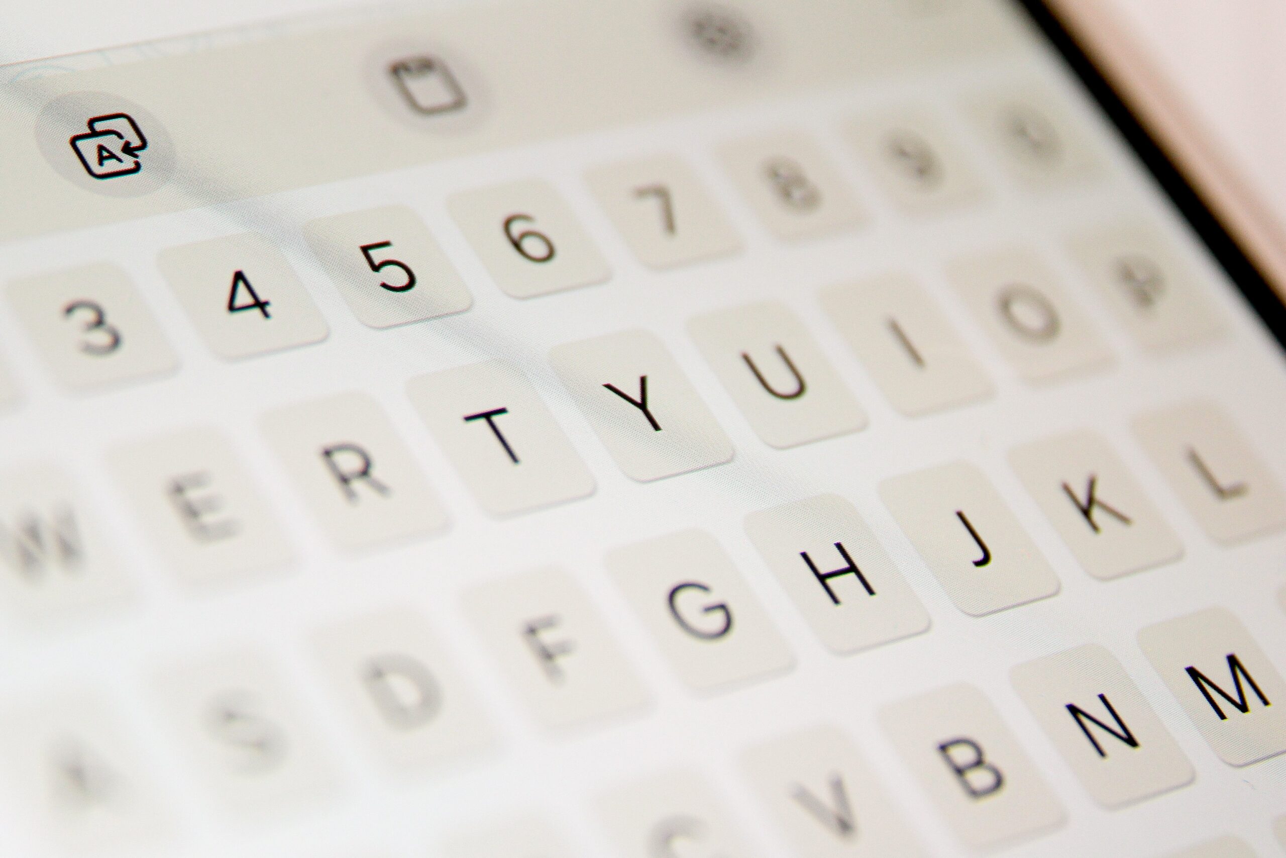 Text message keyboard