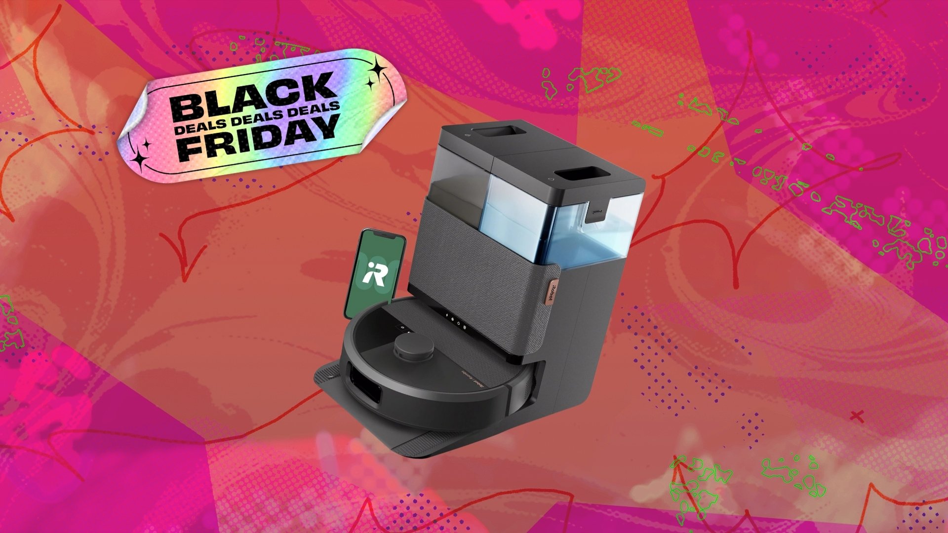 Roomba on Black Friday background