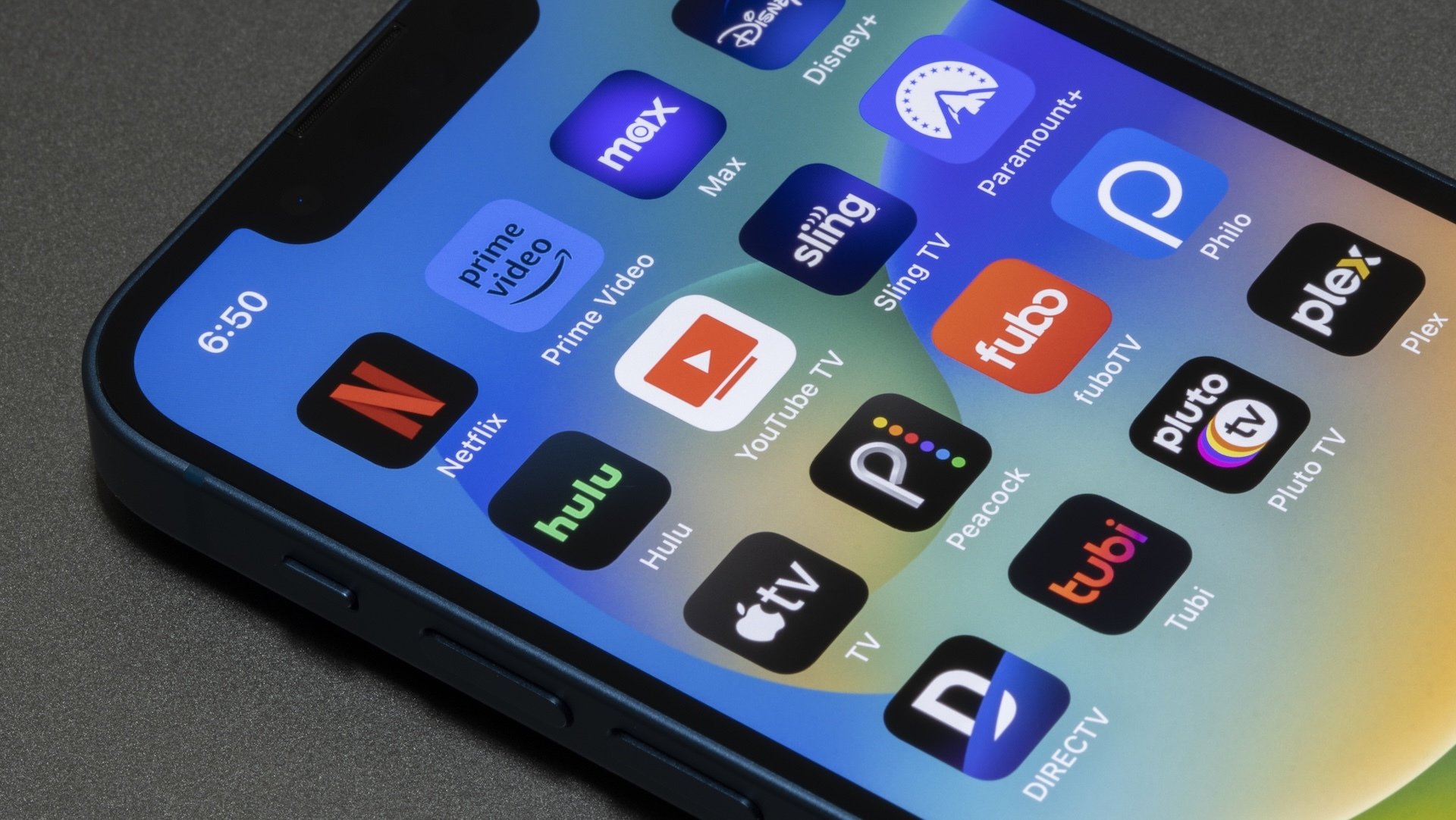 An iPhone with the Plex app.