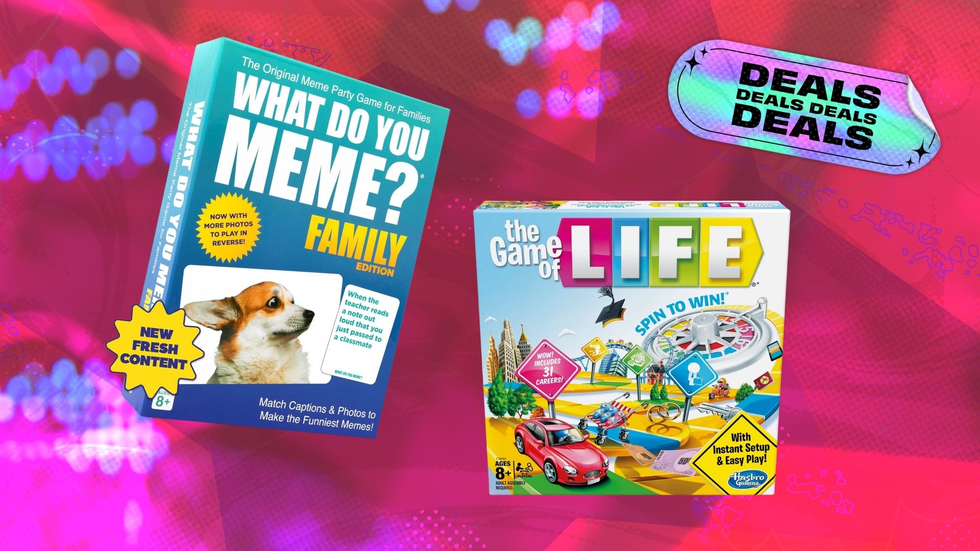 Board games on Black Friday background