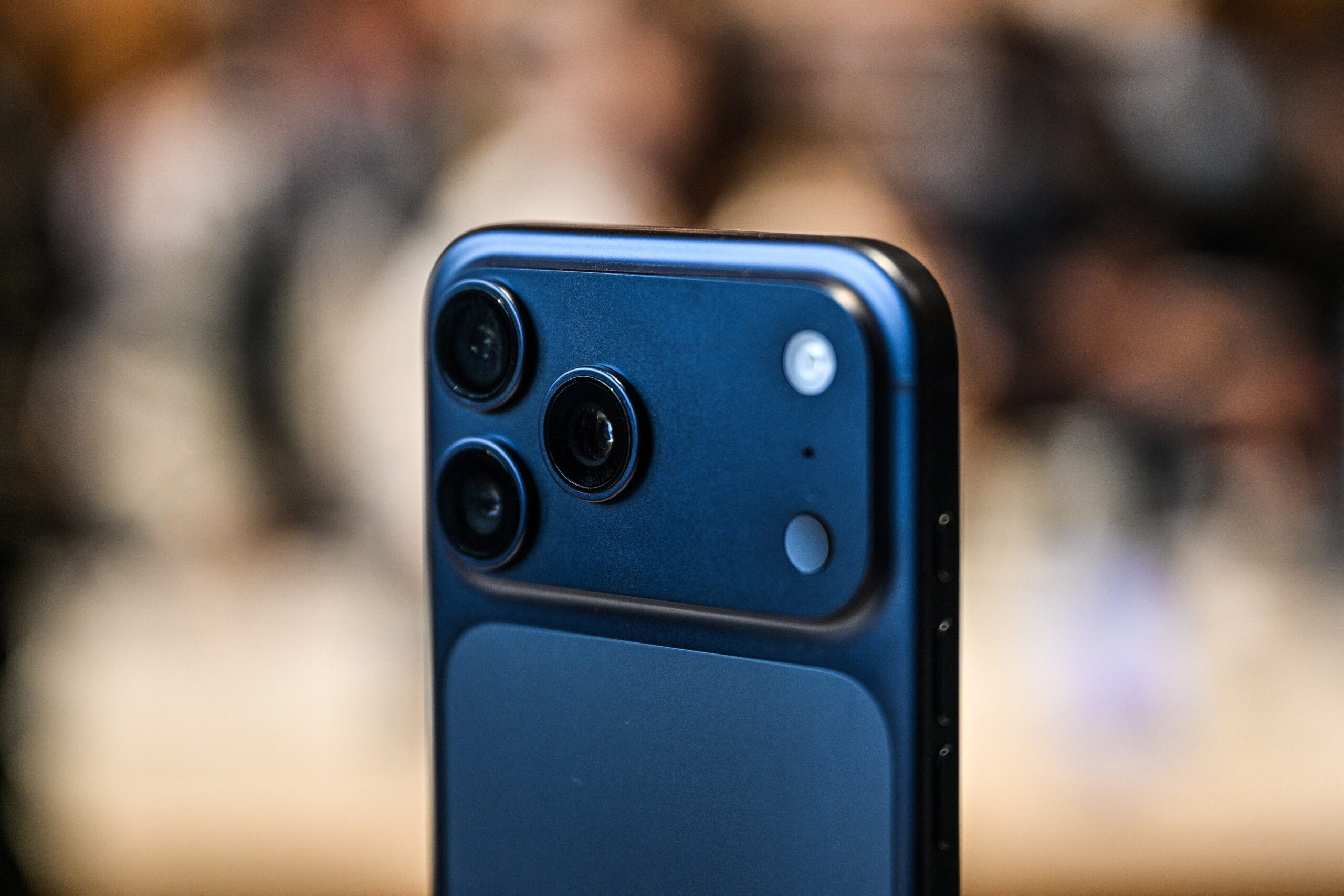 an iphone on display