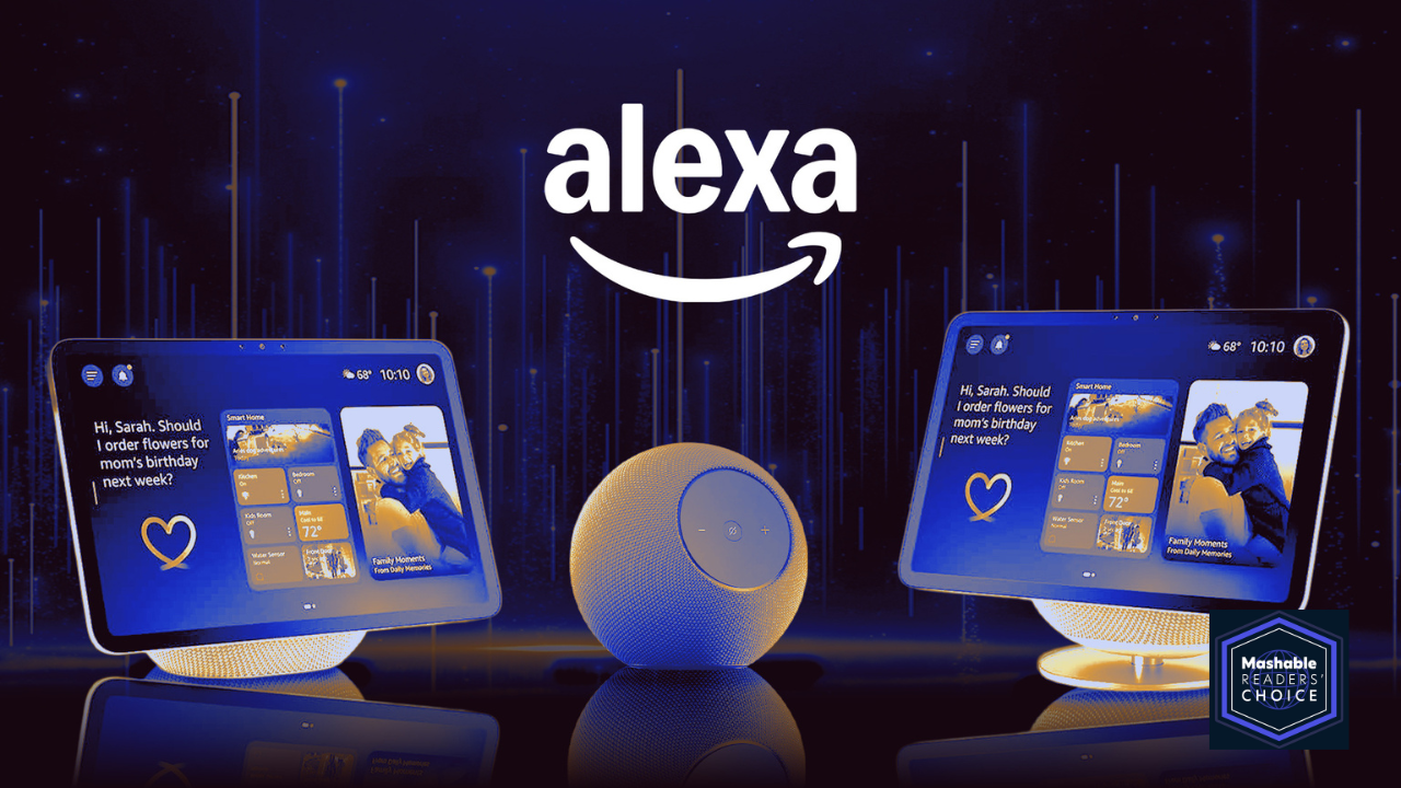 Echo devices under alexa logo