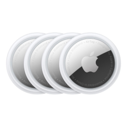 Apple AirTags on white background