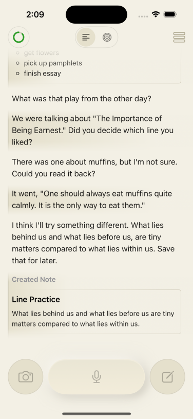 preview of stream ring app with voice notes