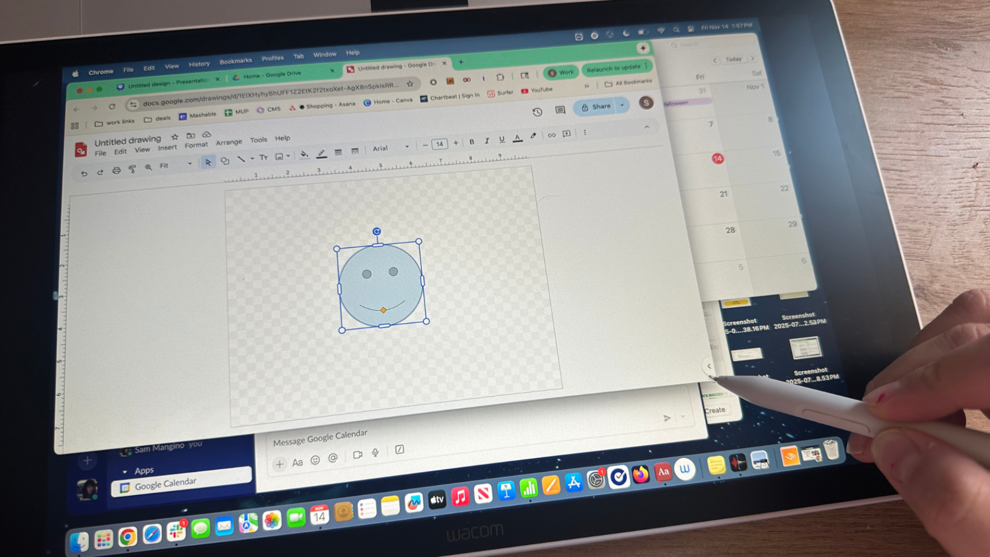 A screen showing Google Drawing