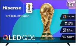 85-inch Hisense Class QD6 Series QLED 4K TV