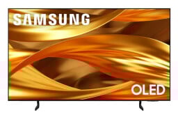 samsung 65-inch class s84f oled 4k tv against a white background