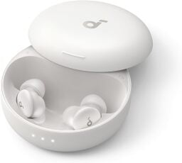 soundcore sleep a30 earbuds against a white background