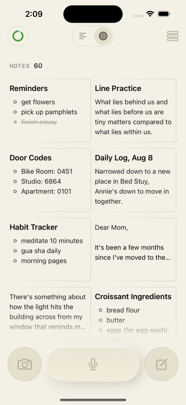 preview of stream ring app with calendar