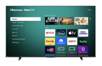 Hisense TV with streaming apps on screen