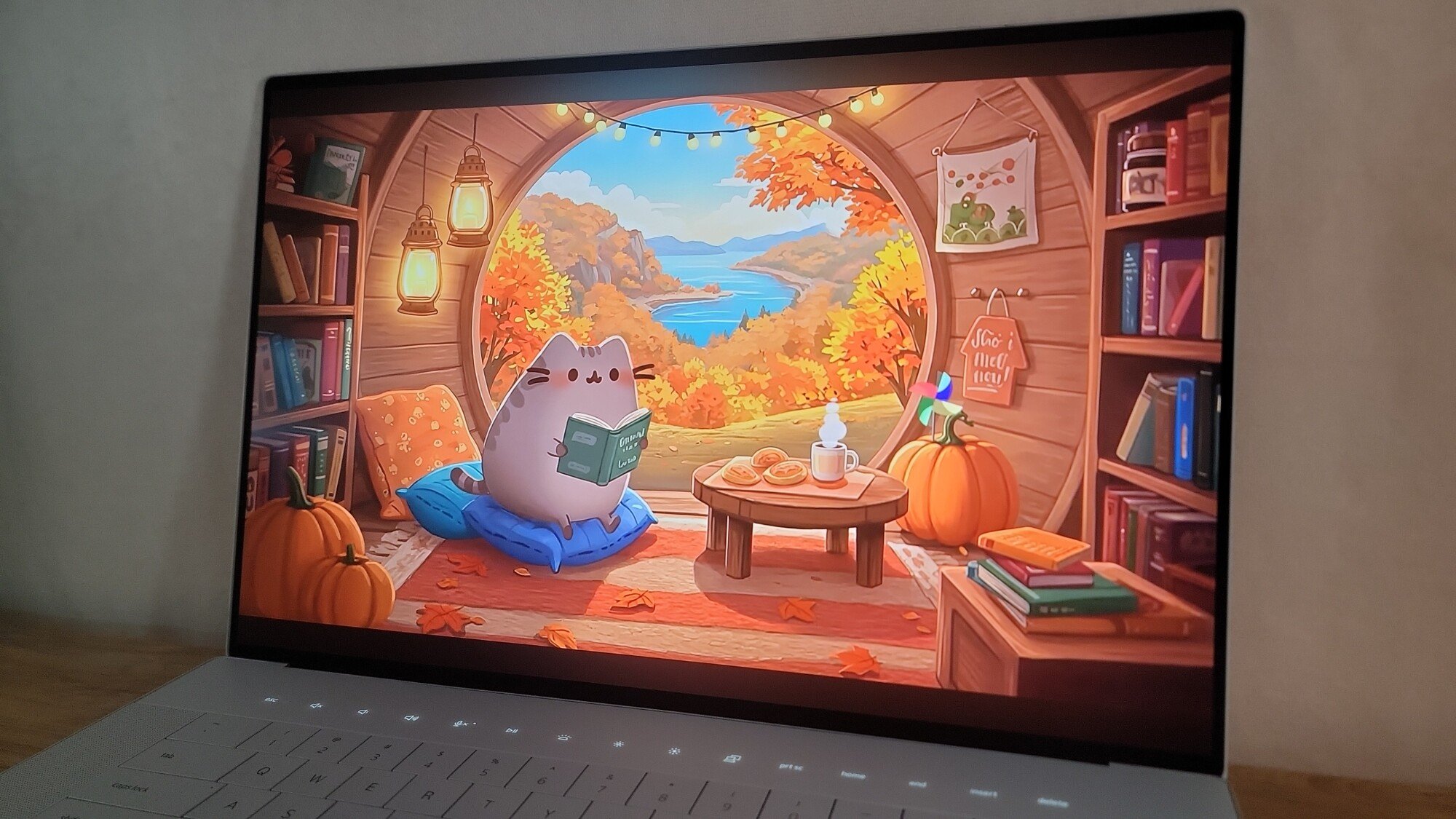 youtube video on screen of dell16 premium laptop