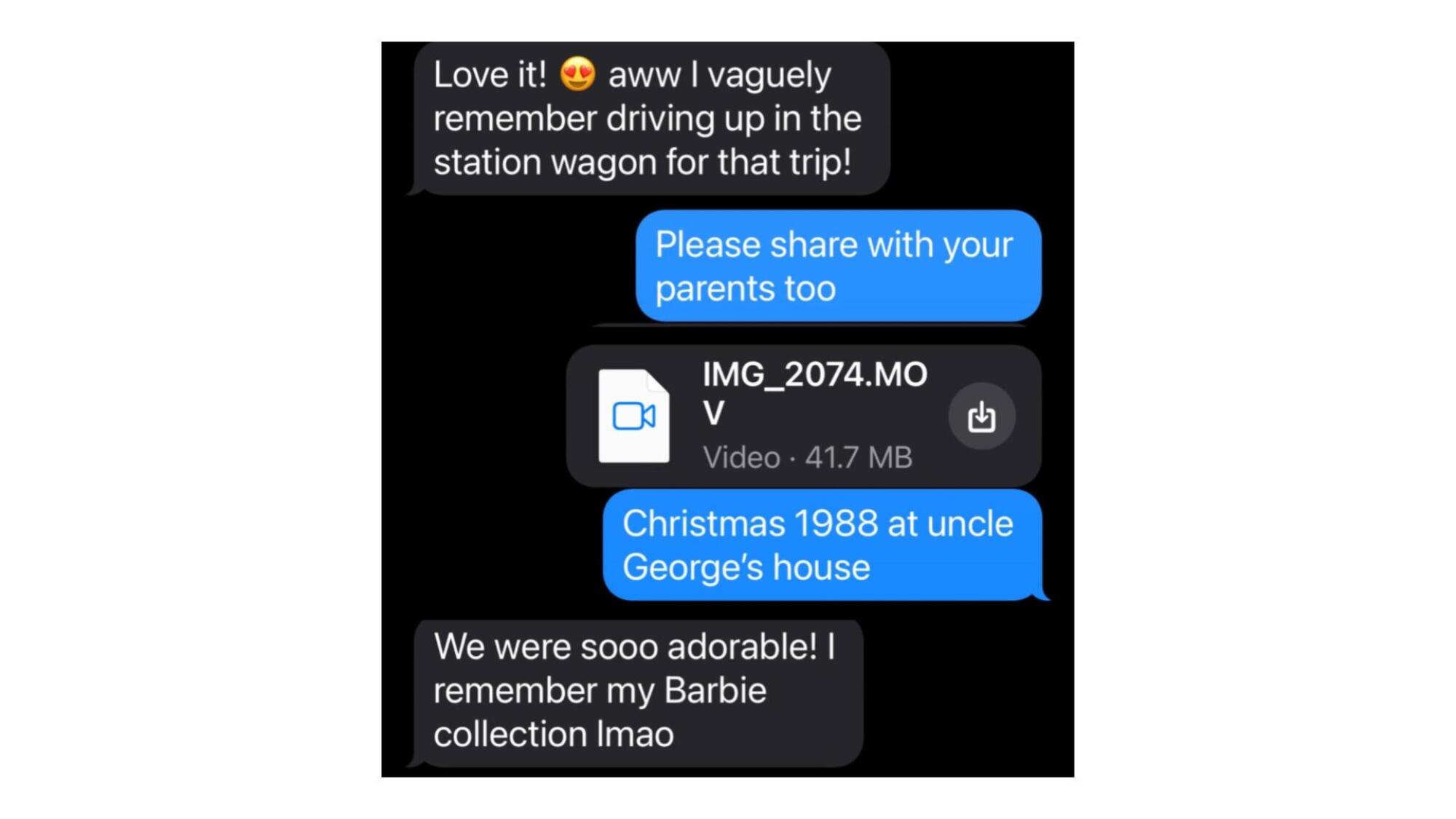 Text between Hiko and cousin