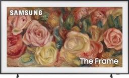 samsung 55-inch the frame tv against a white background