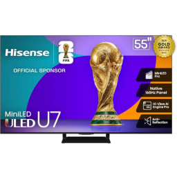 the Hisense 55-inch U7 Series Mini LED ULED 4K TV
