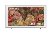 Samsung The Frame TV with rose painting as screensaver