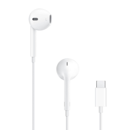 Apple EarPods on white background