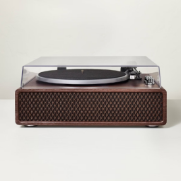 Magnolia Wood Finish Retro Record Player