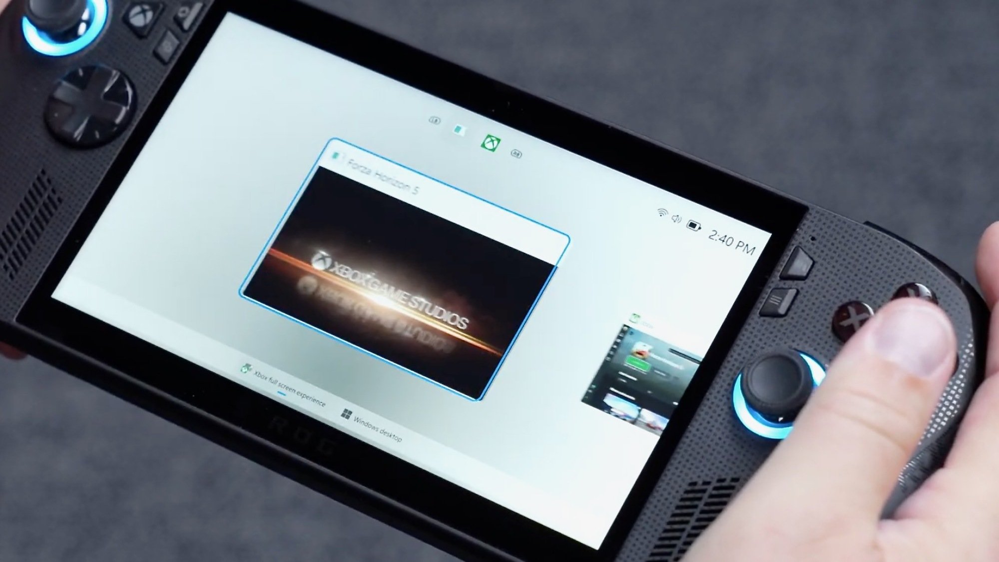 xbox and windows experience on rog xbox ally x