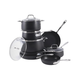 An All-Clad HA1 13-piece Nonstick Cookware Set
