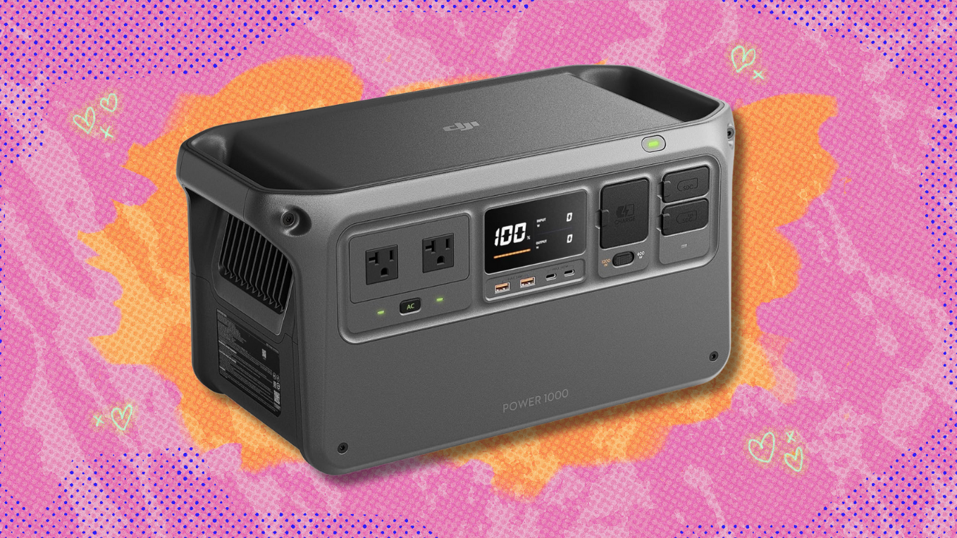 DJI Power 1000 on pink and orange abstract background