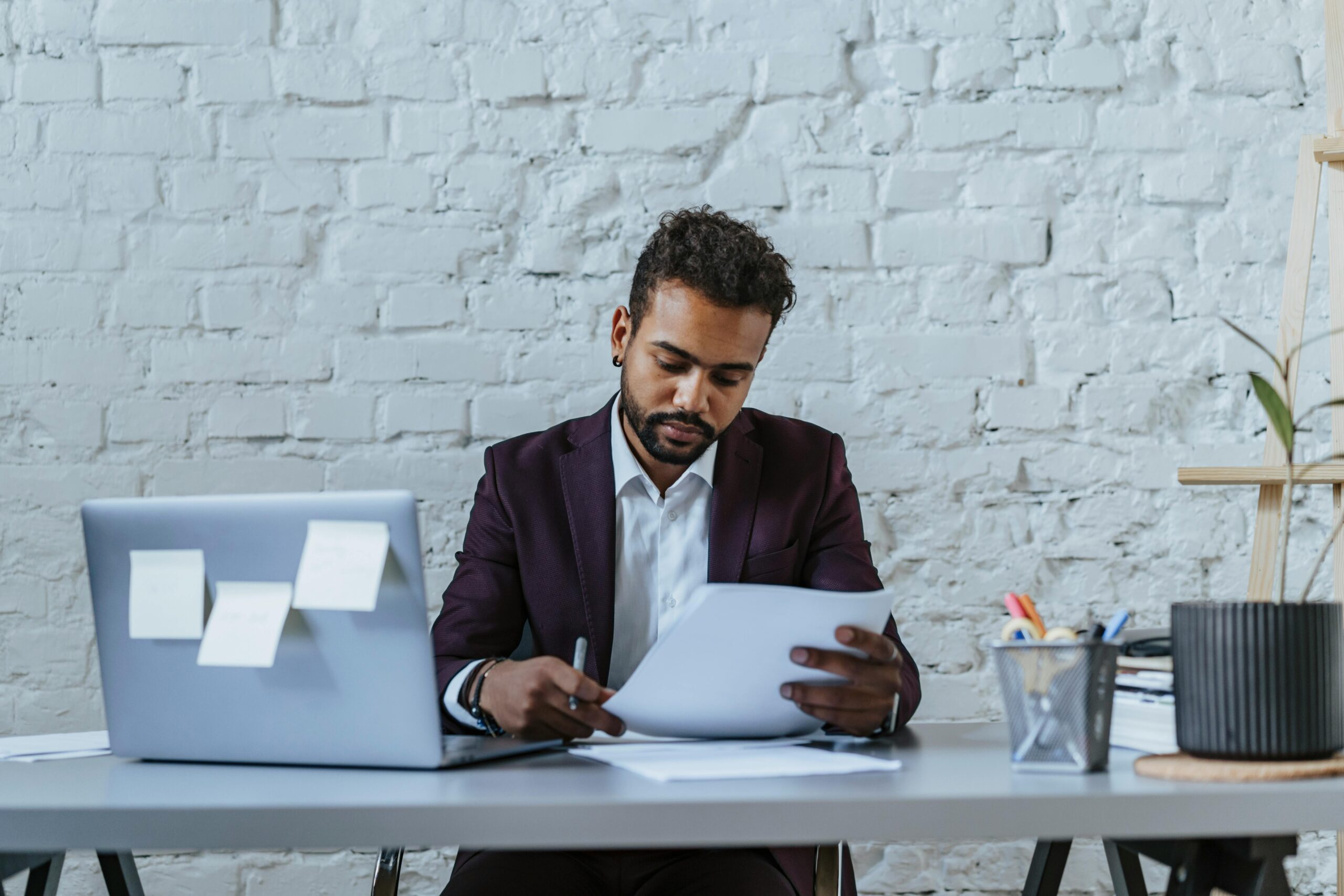 Man at desk