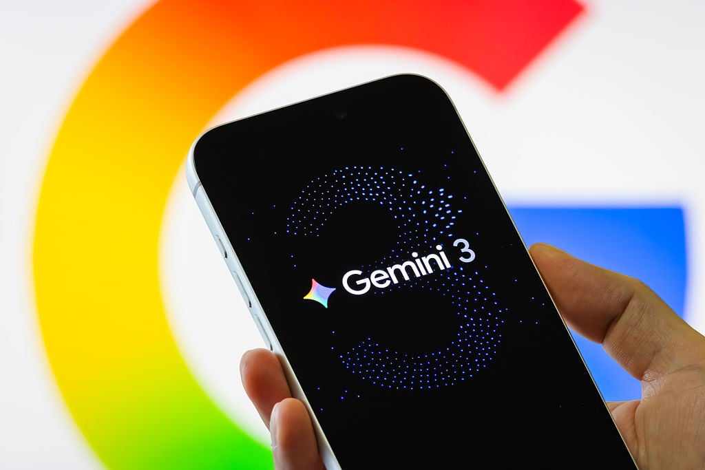 Google Gemini logo on smartphone screen