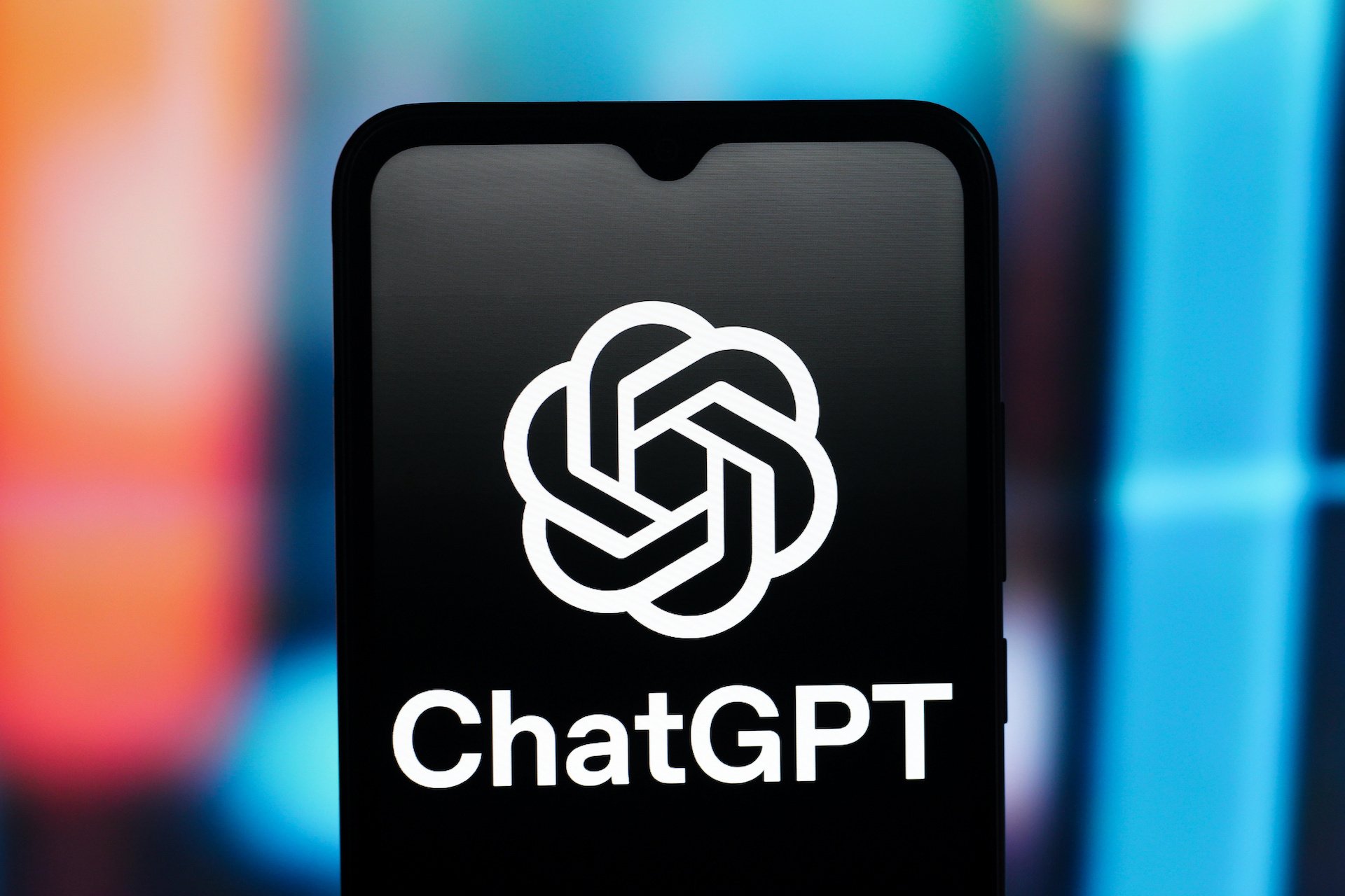 ChatGPT logo on a phone.
