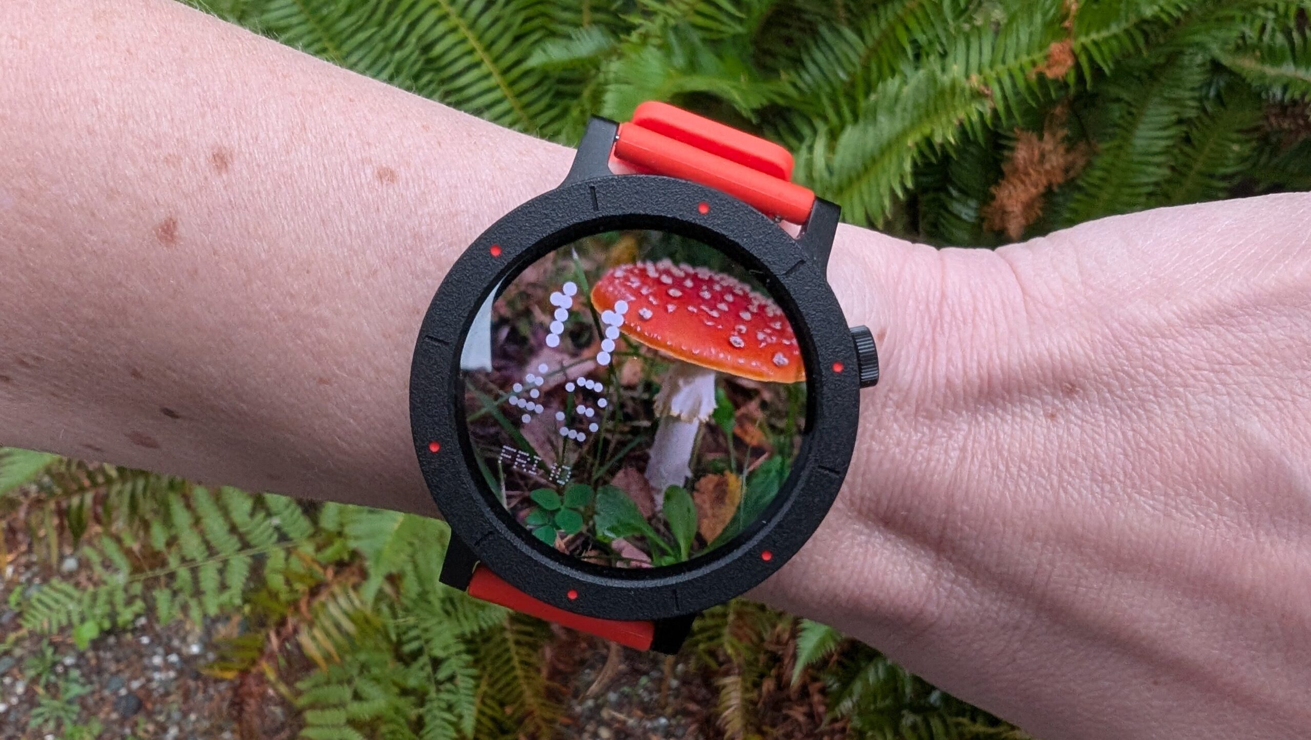 the cmf nothing watch 3 pro on a wrist outside