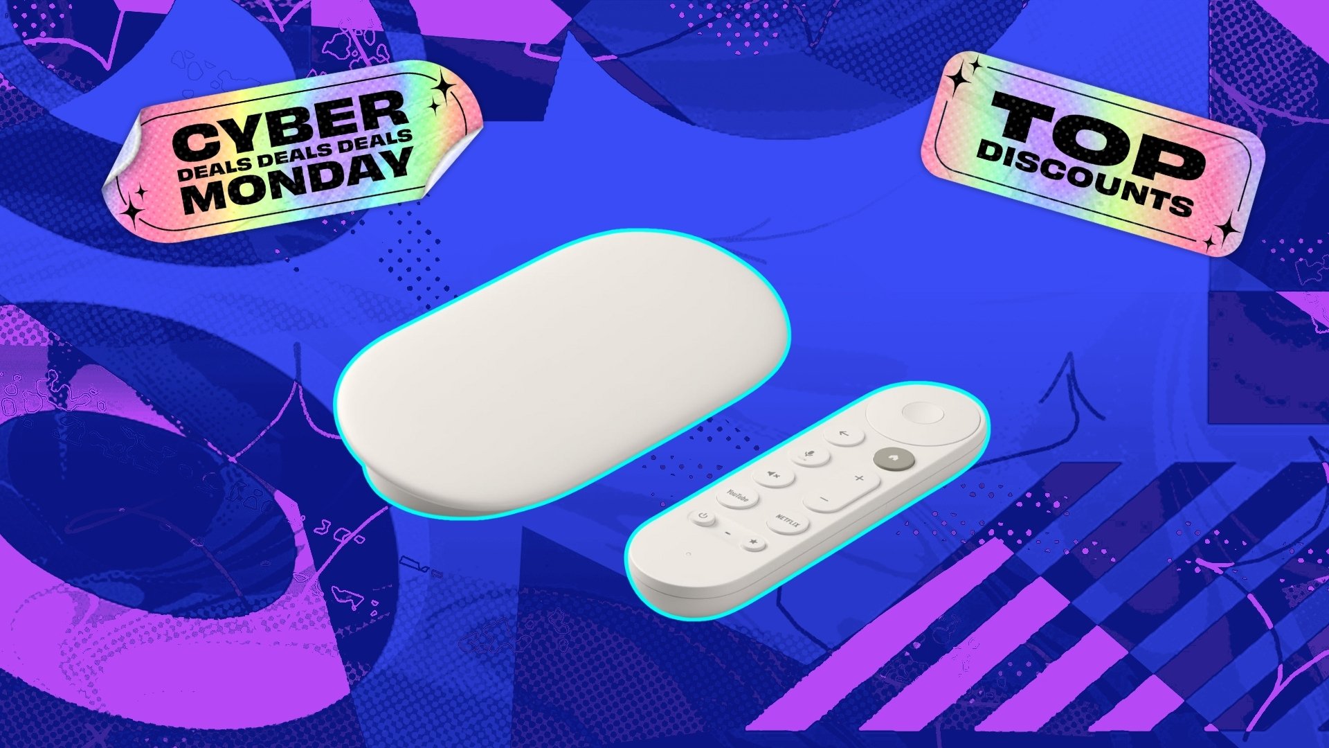 Google Streamer on Cyber Monday background