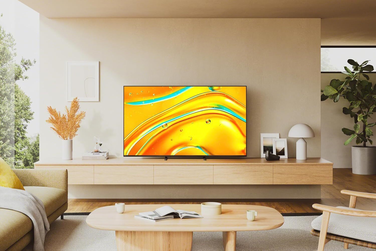 A Samsung TV in a living room