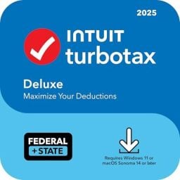 TurboTax Desktop Deluxe 2025 (Fed + State Tax Return, Digital Download)