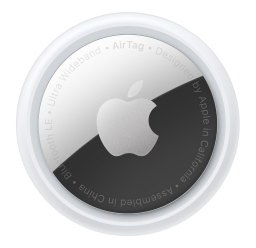 Apple AirTag on white background