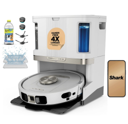 Shark Robot Vacuum and Mop Combo on white background