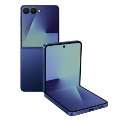 Samsung Galaxy Z Flip 7 on white background